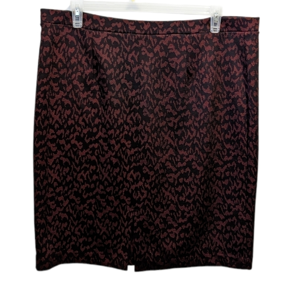 2/$20 Love & Legend Black and Red Animal Print Pencil Skirt Plus Size 18